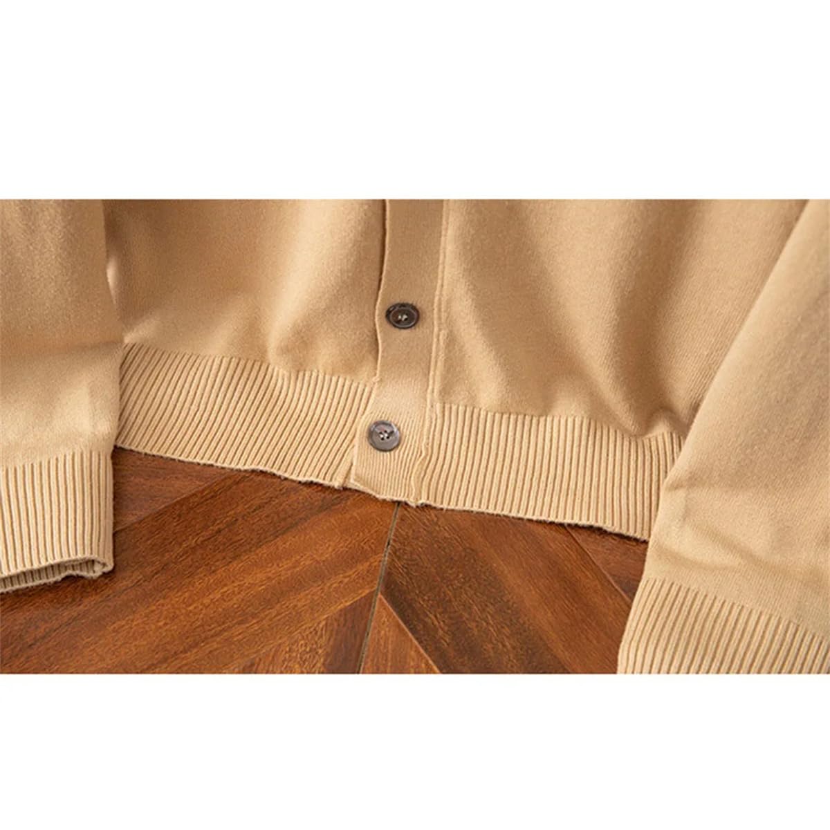Cárdigan de punto clásico con cuello en V para hombre