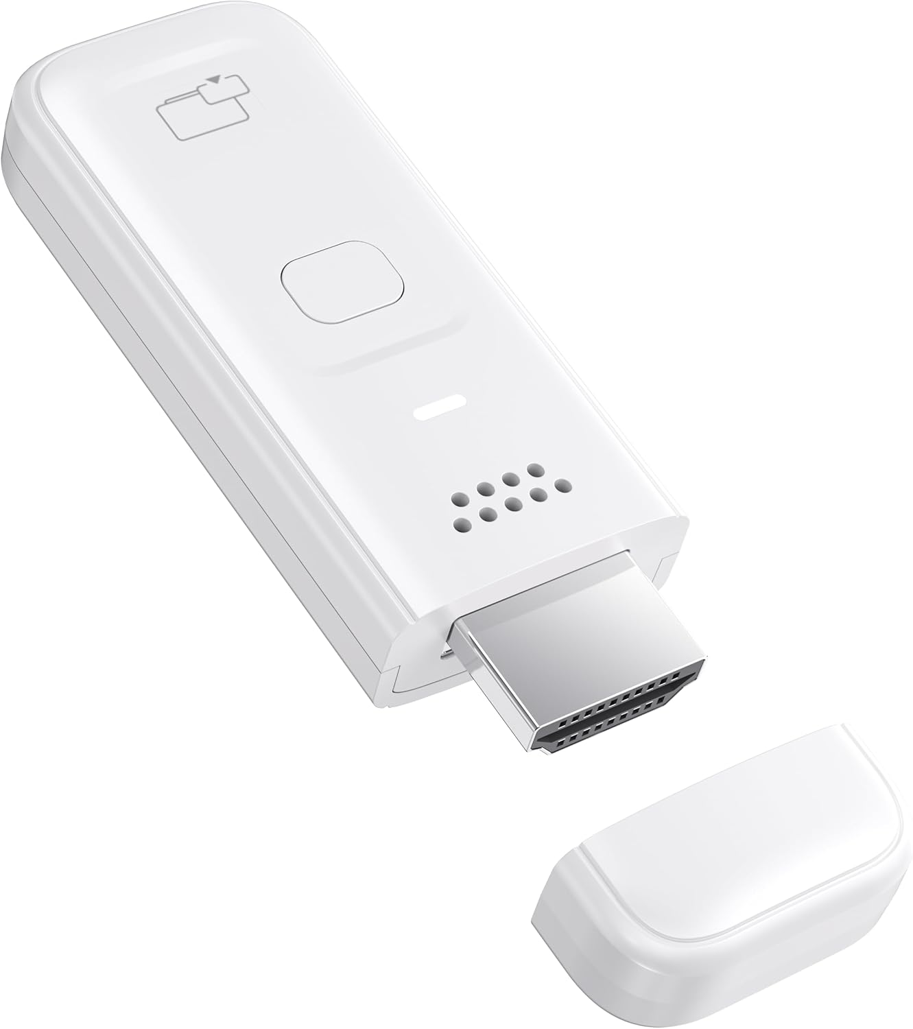 Wireless HDMI Display Adapter, 4K Decode & 1080P@60Hz Wireless Casting for iPhone/iPad/MacBook to TV/Monitor/Projector, Plug & Play Portable HDMI Extender Support AirPlay (White-a)