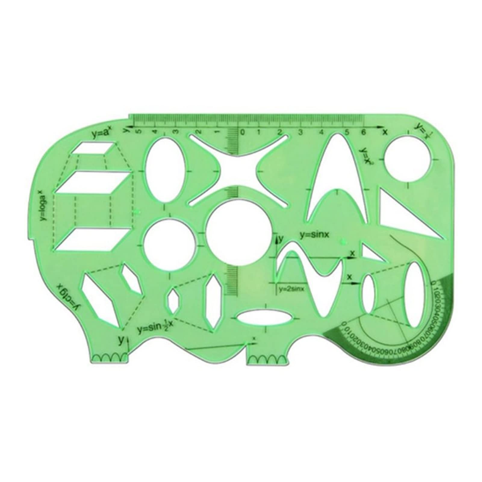 DUnLap Righello Metallo 11 PCS Disegni Modelli I righelli imparano la Scuola Pratica misurazione Multifunzione Ampio utilizzo Math Geometry Stencil Set Righello
