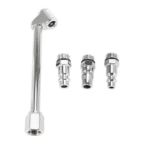 Miniatura 8 de X AUTOHAUX 3 a 300PSI portátil digital medidor de presión de neumáticos inflado clip rápido deflación con palanca 3 tipos de boquillas de entrada de