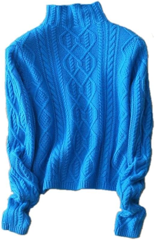 Pull En Cachemire Femme - Col Haut, Torsadé, 86-90% Cachemire, Lavage Main à Froid