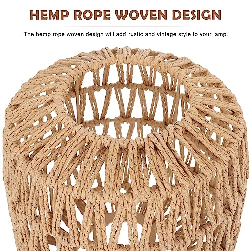 Uonlytech Woven Lamp Shade, Country Cottage Lamp Cover Rattan Lampshade Spider Lampshade For Table Lamp Floor Lamp Pendant Light 7. 8 X7. 0 X7Inch Brown #TOP2