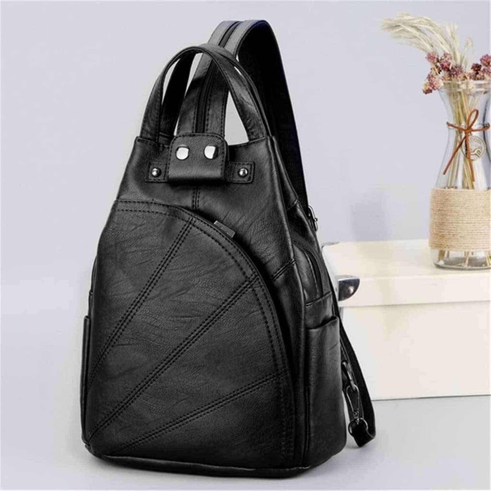 Mochila Informal for Mujer, Bolso de Hombro Doble for Mujer de Cuero Juvenil, Mochilas Escolares for Chicas Adolescentes (Color : B, Size : 14 Inches)