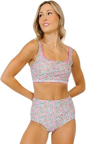 Whimsy Floral/Trellis Floral Reversible Ultra High-Waist Bottom - L