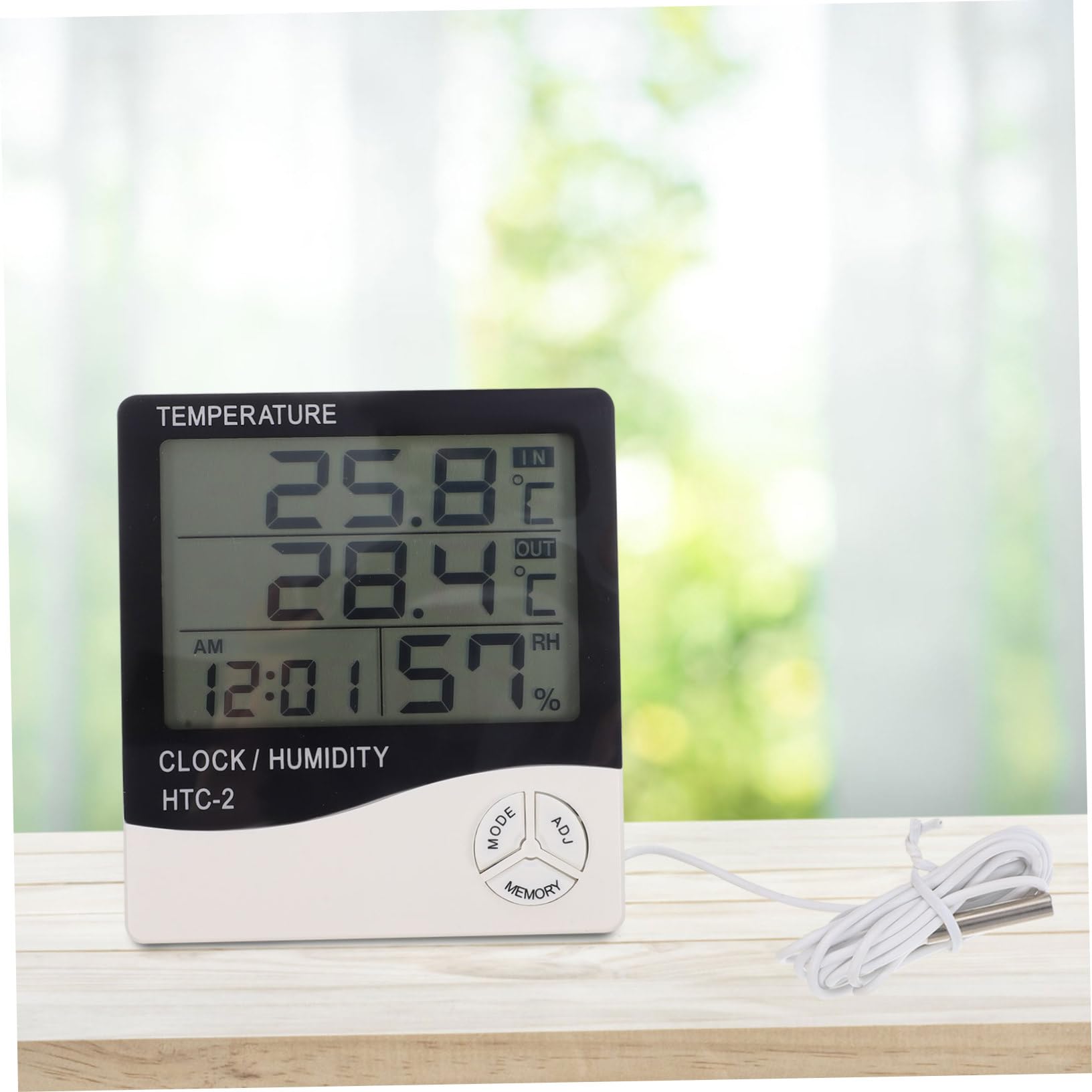 Happyyami 2piezas Termómetro Digital De Acuario Monitor De Temperatura y Humedad Pantalla Lcd Para Acuarios y Terrarios Higrómetro Electrónico Para Condiciones Del Hogar y Refrigeradores