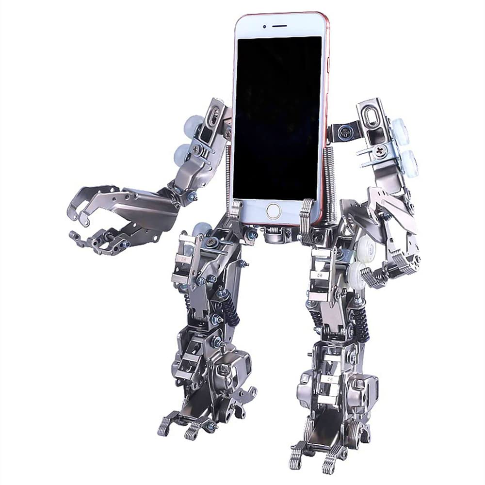 Metal Puzzle Cell Phone Stand Cool Models for Adults to Build, 3D Puzzle Metal Model Kits with Tools, Forklift Warrior Model Brain Teaser Desk Ornament