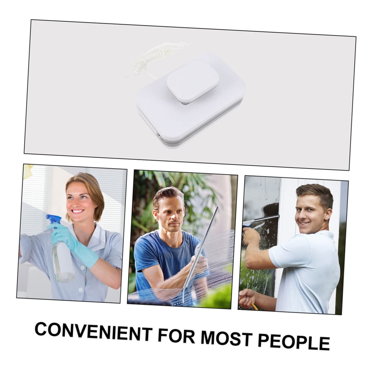 BESTYASH Cepillo Limpia Ventanas Magnético de Doble Cara Diseño Desmontable y Mango Ergonómico para Limpieza Fácil en Ventanas de Balcones y Viviendas de Varios Pisos