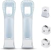 bangbird Motion Plus Adapter Sensor with Silicone Case for Nintendo Wii Remote Controller for MotionPlus Adapter Accelerator - 2pcs White