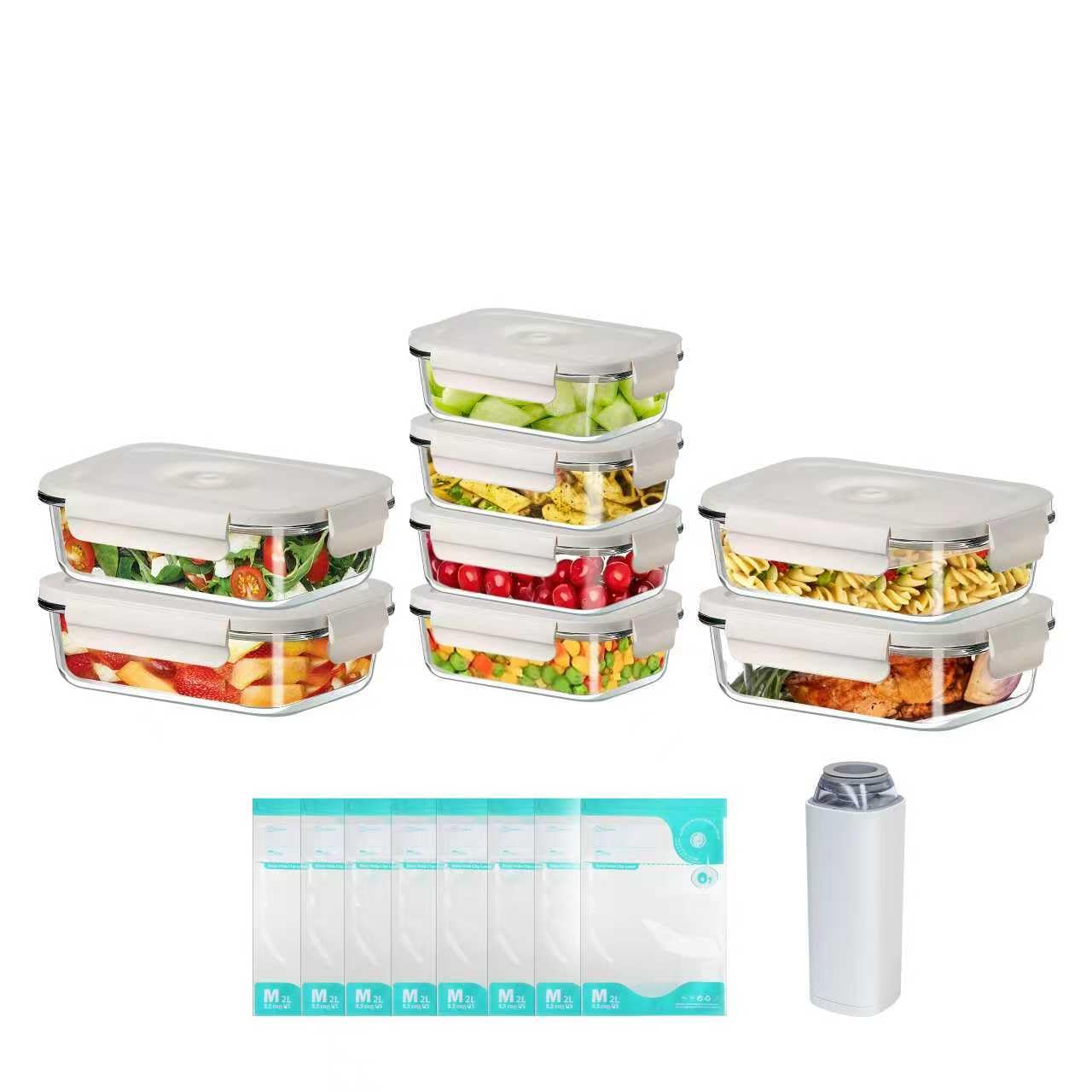 Amazon｜Y K YUKO 融光 真空保存容器&全自動食品シーラー機 耐熱ガラス