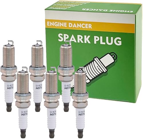 Bujía de iridio 6 paquetes LF5AIX11 LFR5AIX11 Compatible con V6 Xterra Murano Maxima Altima Quest Pathfinder Frontier 350Z QX4 M35 I35 G35 FX35