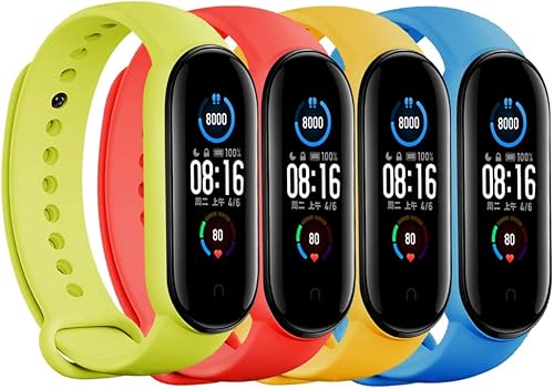 Correas de repuesto para Xiaomi Mi 5 & Mi 6 (458 unidades) 5 correas de repuesto para Mi Band 5 y Mi 6 SmartWatch y Amazfit Band 5, correas de
