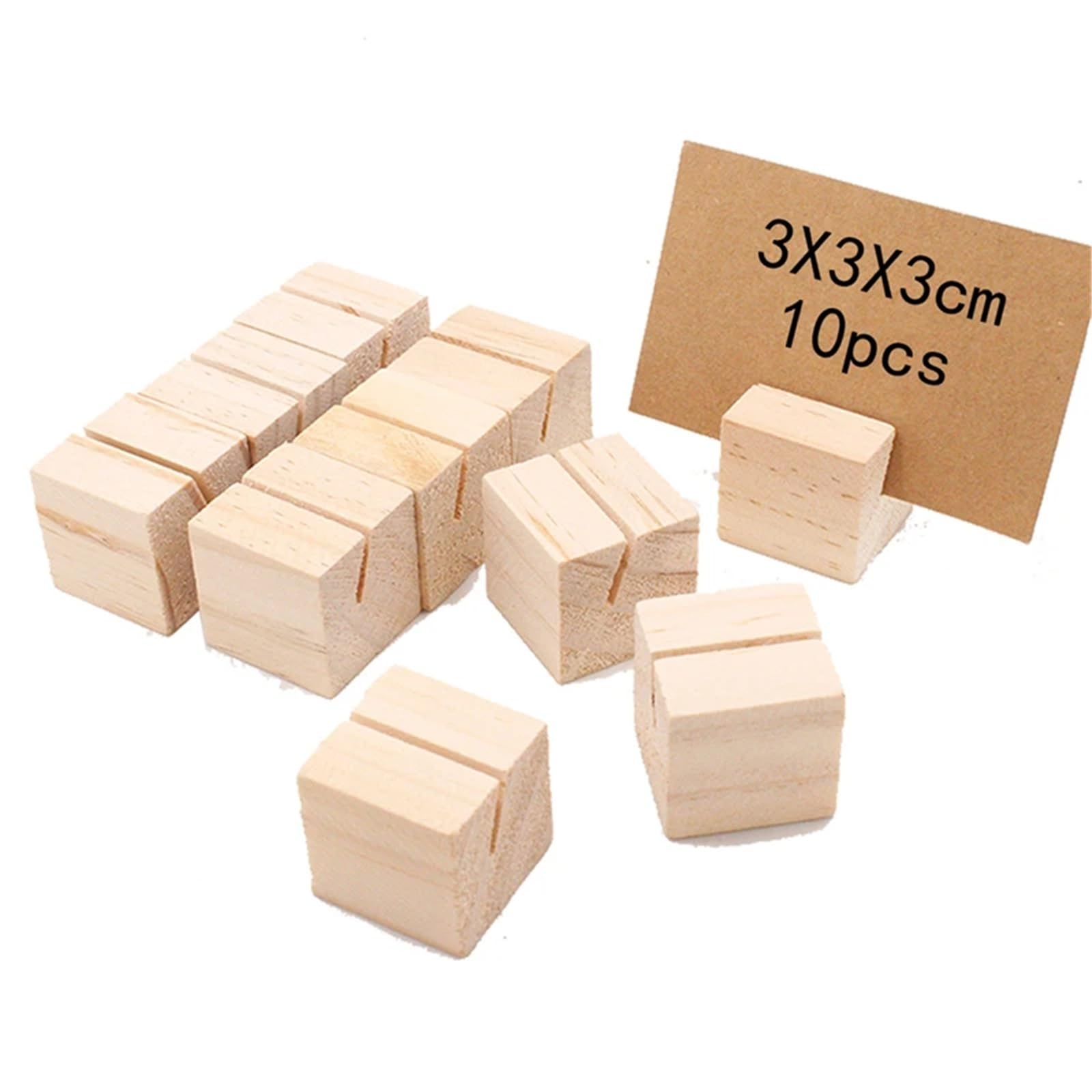 Tischkartenhalter aus Holz, Foto-Postkartenhalter (großer Zylinder), 20 Stück
