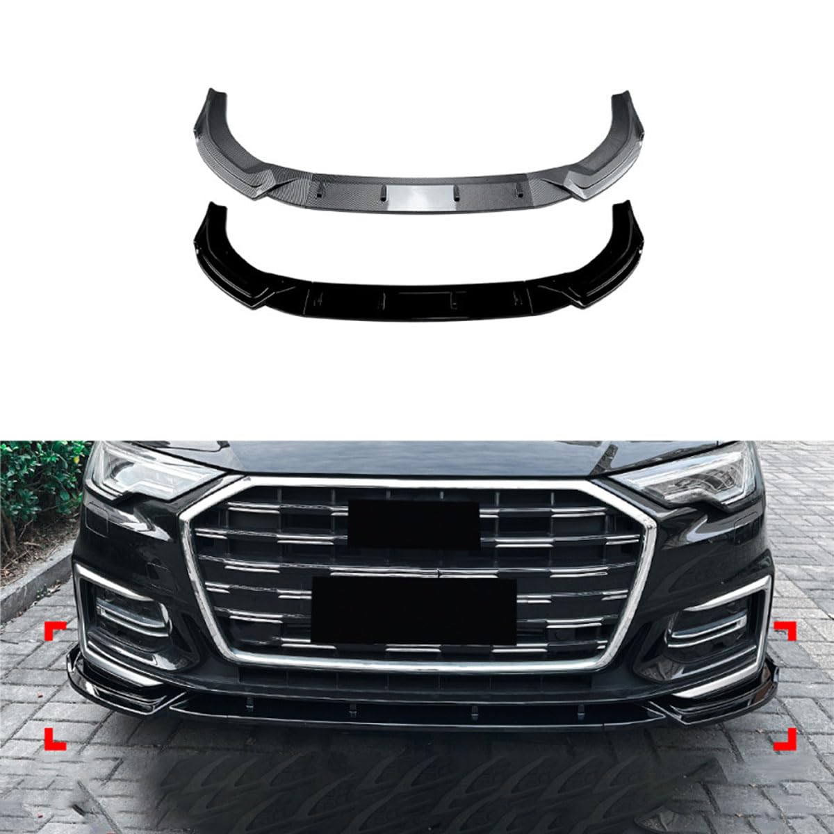 EZ-LIP Spoilerlippe Frontspoiler Spoiler Frontlippe Passend Für Audi A6 S6 RS6