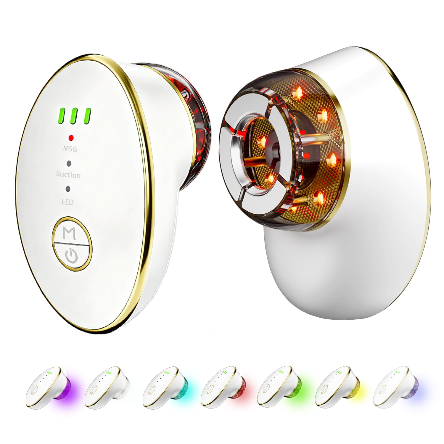 red light therapy for face,7 color led lymphatic drainage massager facial cupping suction for skin tightening, face lift device