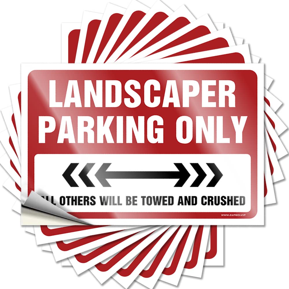 Landscaper Parking Only Ideas Vintage - Indie Decor Tattoos Self Adhesive Sticker(12X18CM)