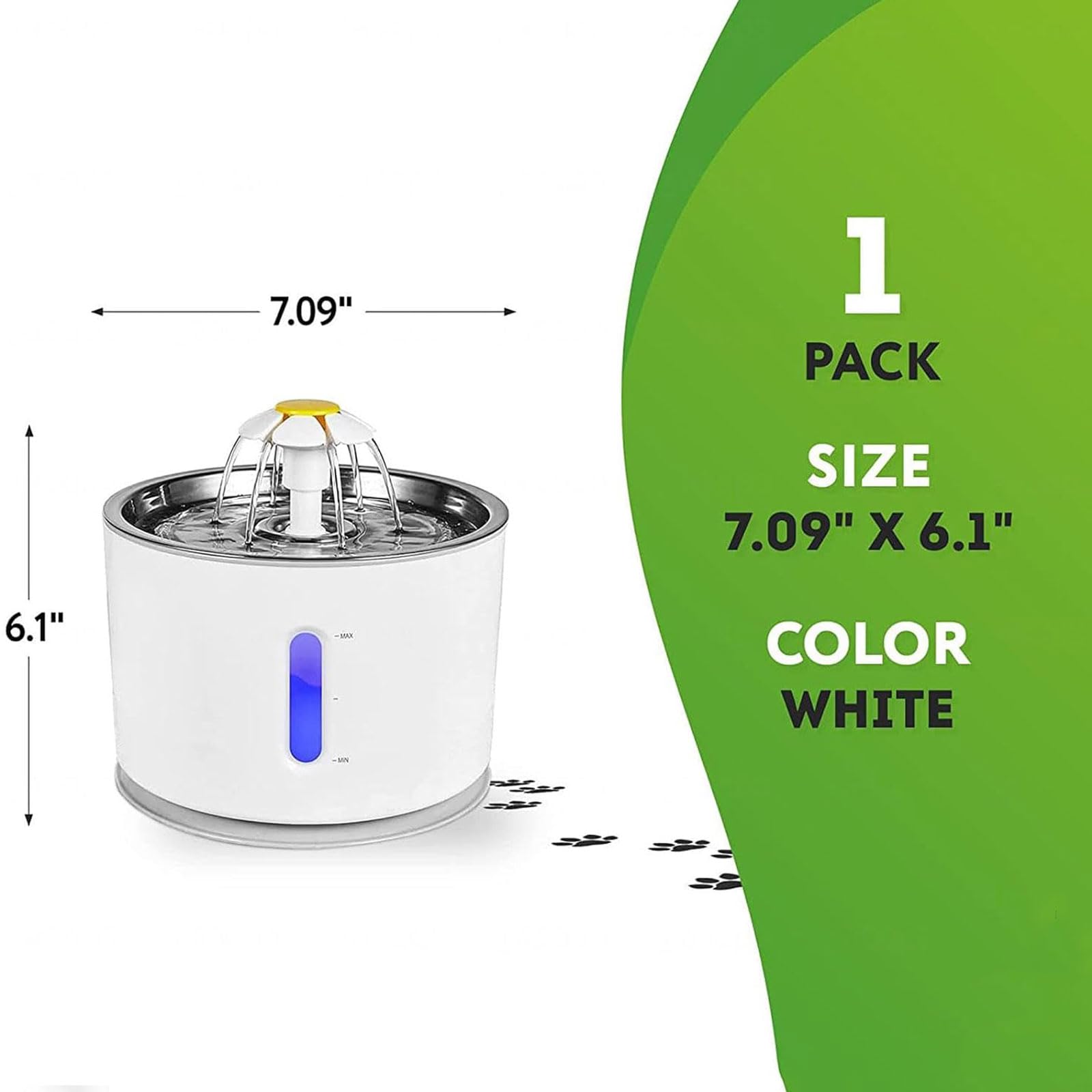 Fuente para gatos Fuente de agua para mascotas de 81oz/2,4l, fuente de agua automática para gatos con filtros de bomba inteligentes, fuente para gatos adecuada para gatos y perros Bebedero Gatos