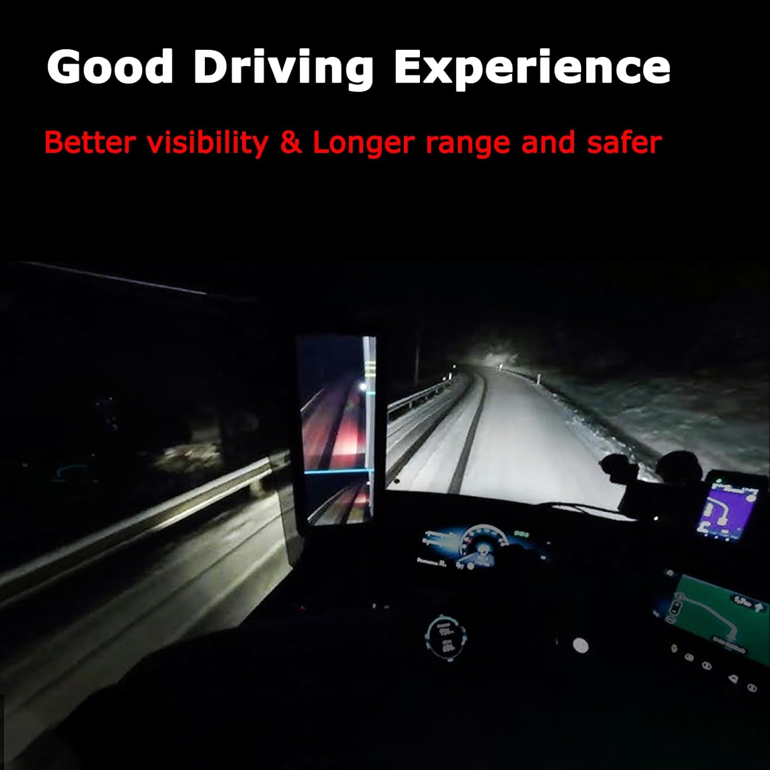 for Peterbilt 388 389 567 579 587 589 Headlight Assembly Factory Replacement, 9005XS H11 Headlight 6500K White, 4-PACK