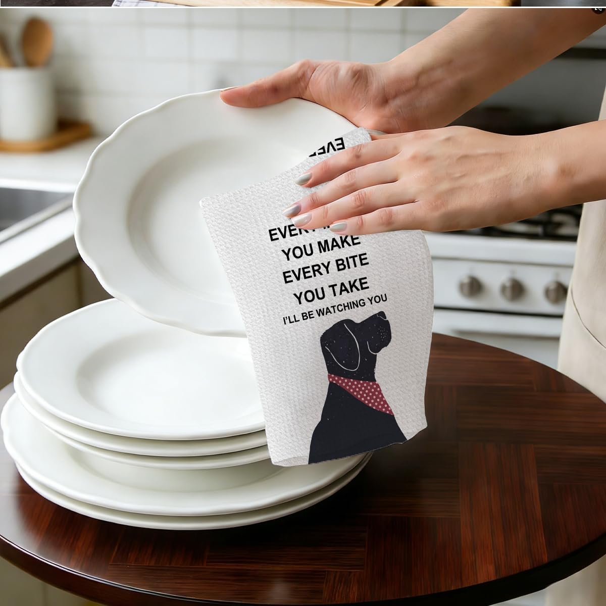Funny Dog Themed Kitchen Towels 14x24 Inch,Dogs Mom Gifts for Women image 4