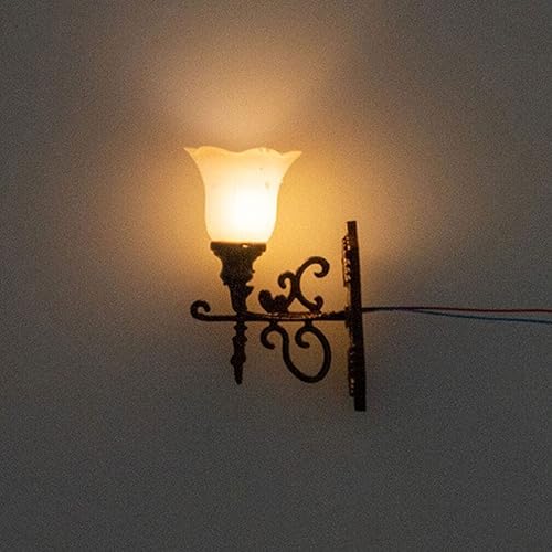 Miniatura 8 de balacoo Lámpara de pared en miniatura, decoración de luz cálida para modelos de paisajes, casas de muñecas, exhibiciones de mesa de arena,