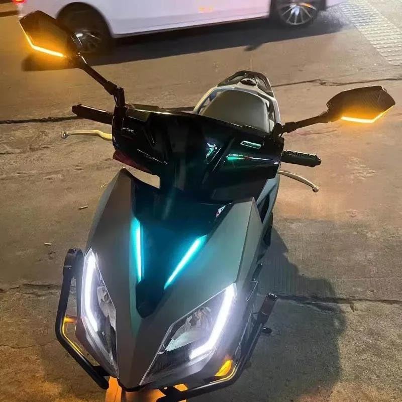Espejo retrovisor de fibra de carbono de 8-10 mm Kymco Xciting 400i Downtown 350 Ak550 4