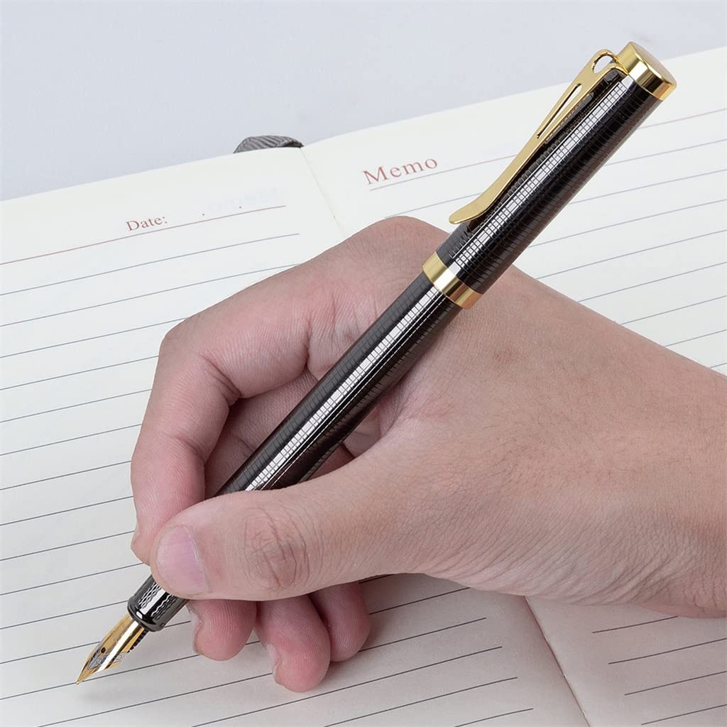 Penna stilografica per ufficio in metallo con punta da 0,5 mm, forniture scolastiche per firma aziendale