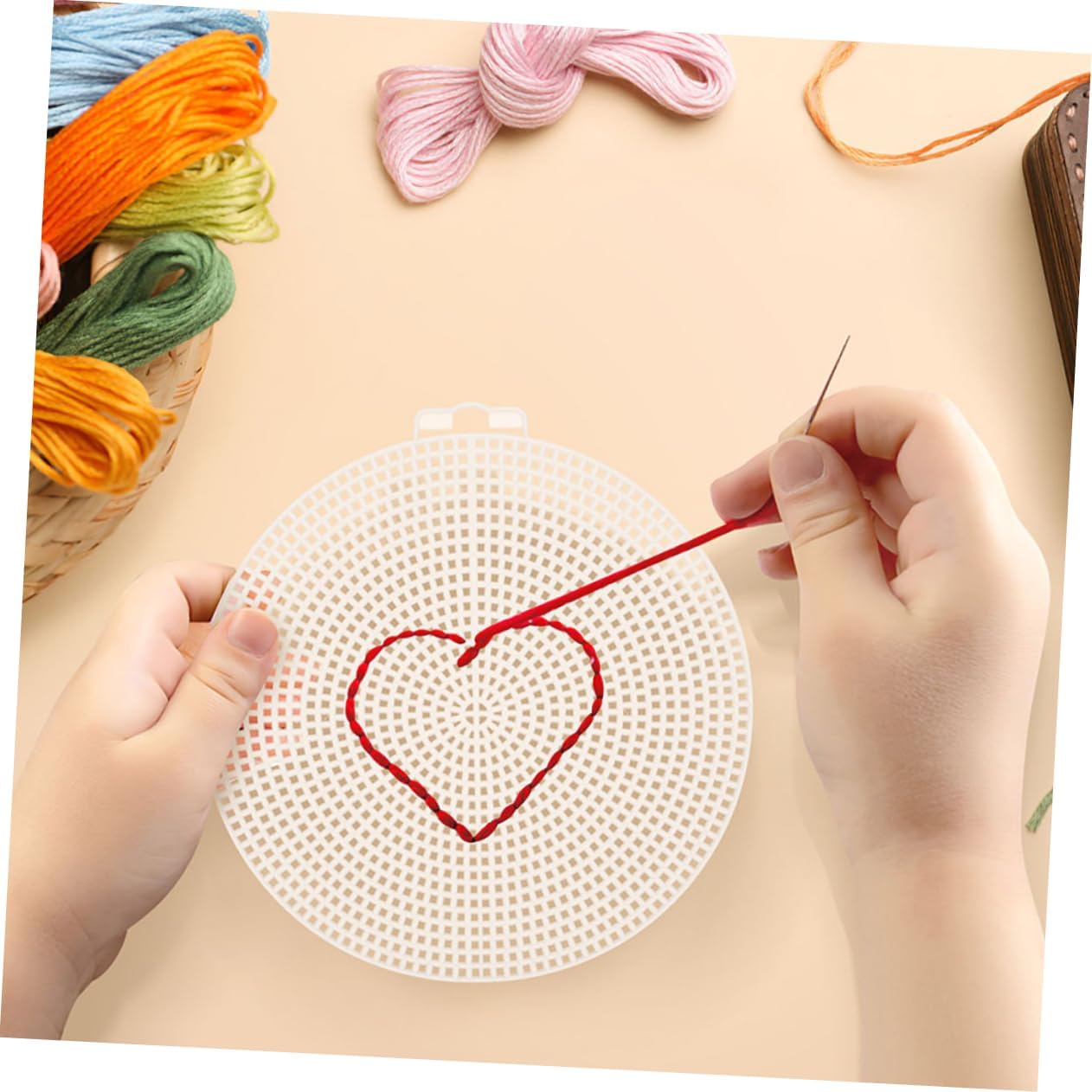 YOSADIER 15pcs Cross Stitch Backing Board Multi-Function Plastic Mesh for Canvas DIY Crochet Embroidery Canvas Sheets