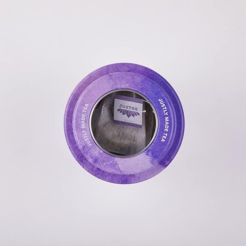 Vista 18 de JusTea PURPLE RAIN Bolsa de repuesto de té morado de hojas sueltas más de 160 tazas (11.3 onzas) Muy baja cafeína Galardonado Comercio Justo