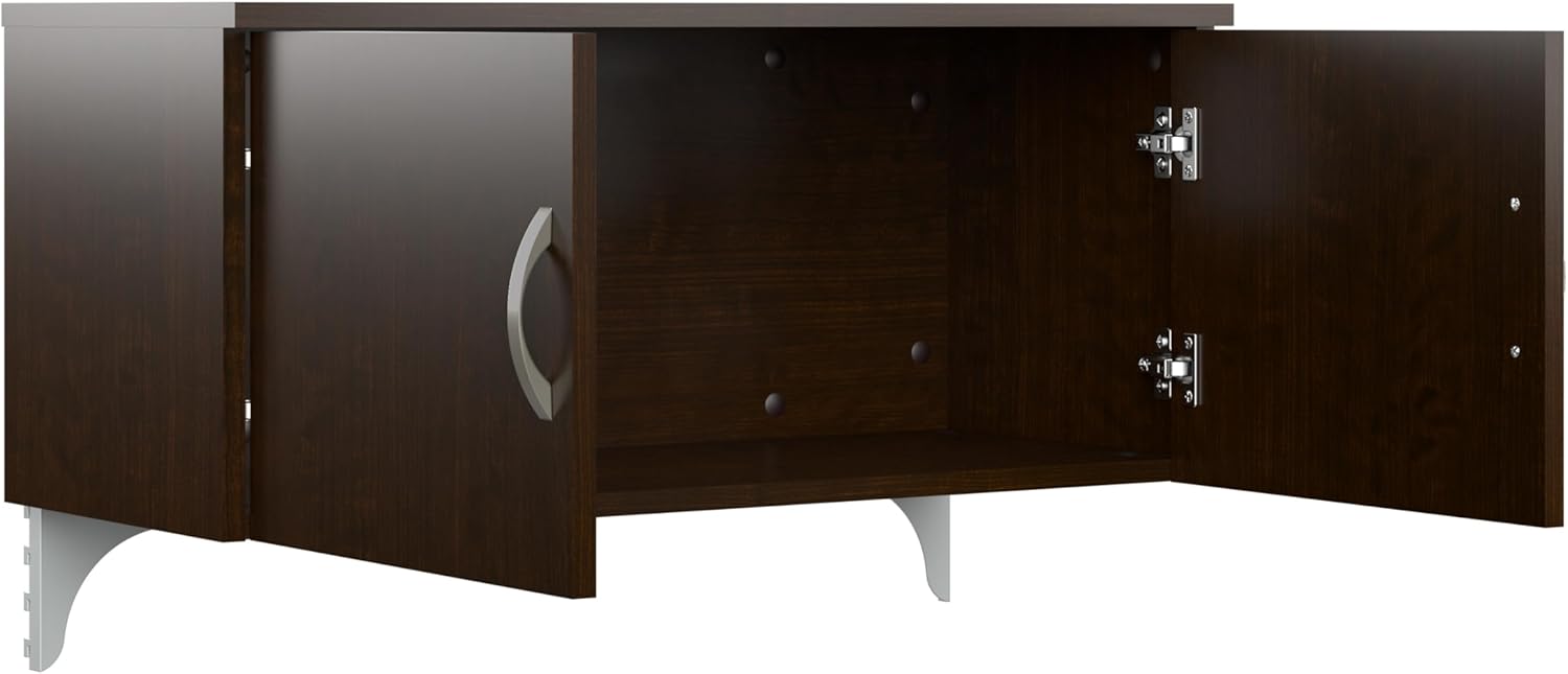 Bush Business Furniture Office in an Hour Storage Cabinet with Accessories in Mocha Cherry