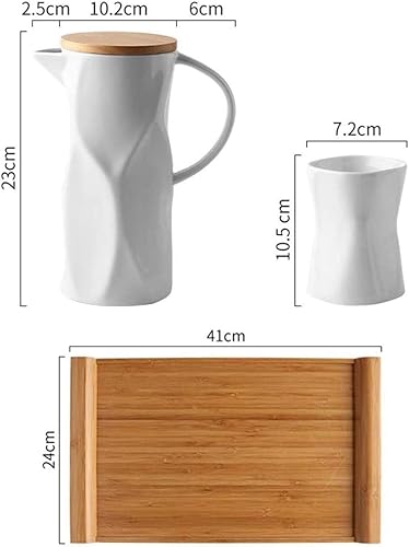 Miniatura 2 de Teteras de vidrio tetera de agua jarra de agua tetera de cerámica botella de agua fría creativa para uso caliente y frío jarra de vidrio jarra de