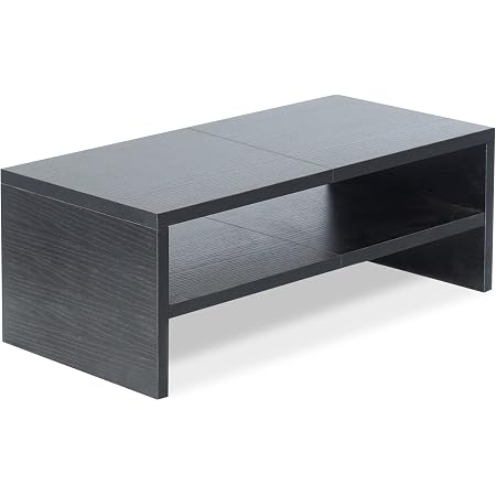 Amazon.com: TEAMIX 24 inch Monitor Stand Riser, Black Wood & Steel ...