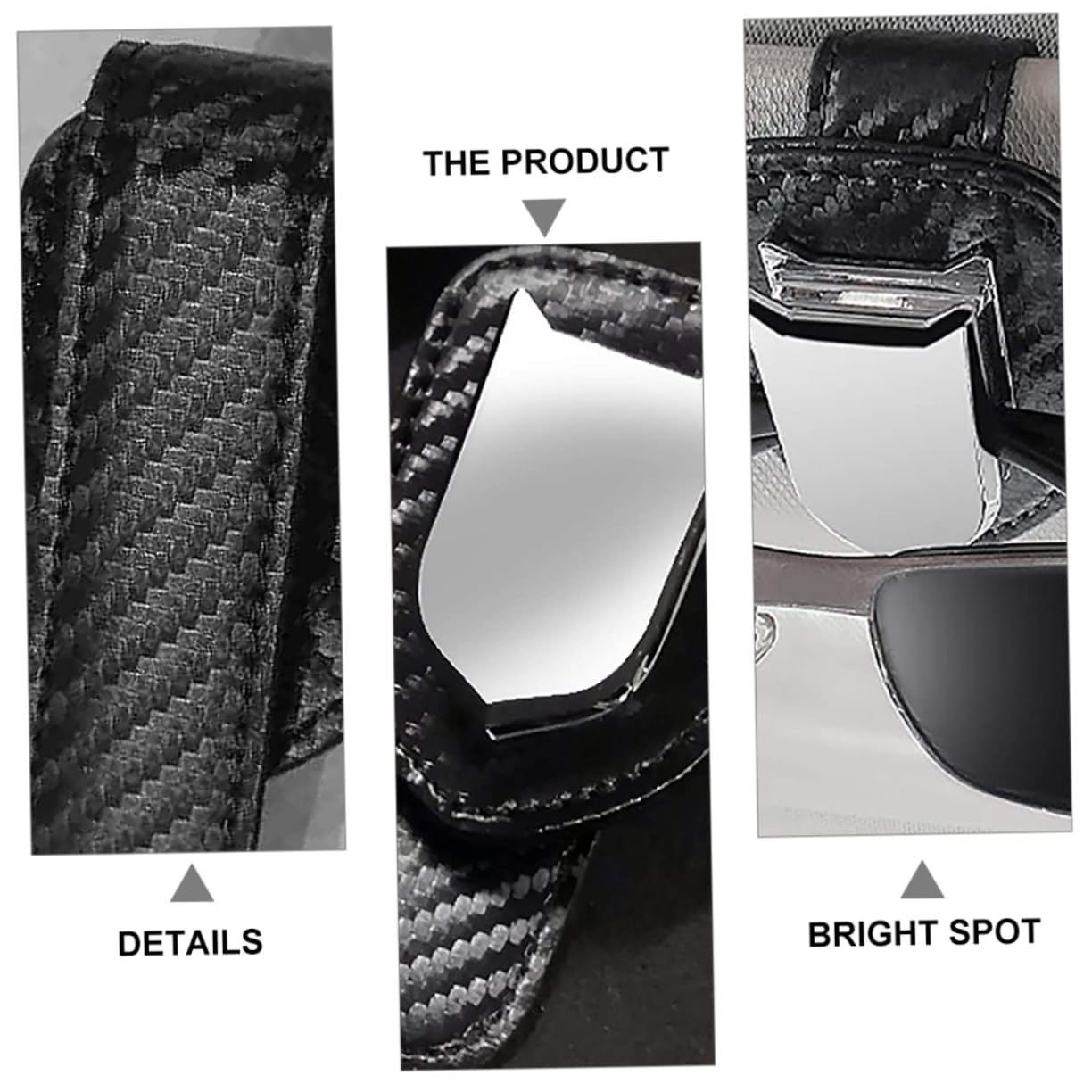 iplusmile 3stücke Auto Brillenhalter Clip Pu Stabiler Sonnenbrillenhalter Für Auto-Visier Installieren Für Sonnenbrillen Und Brillen Geeignet
