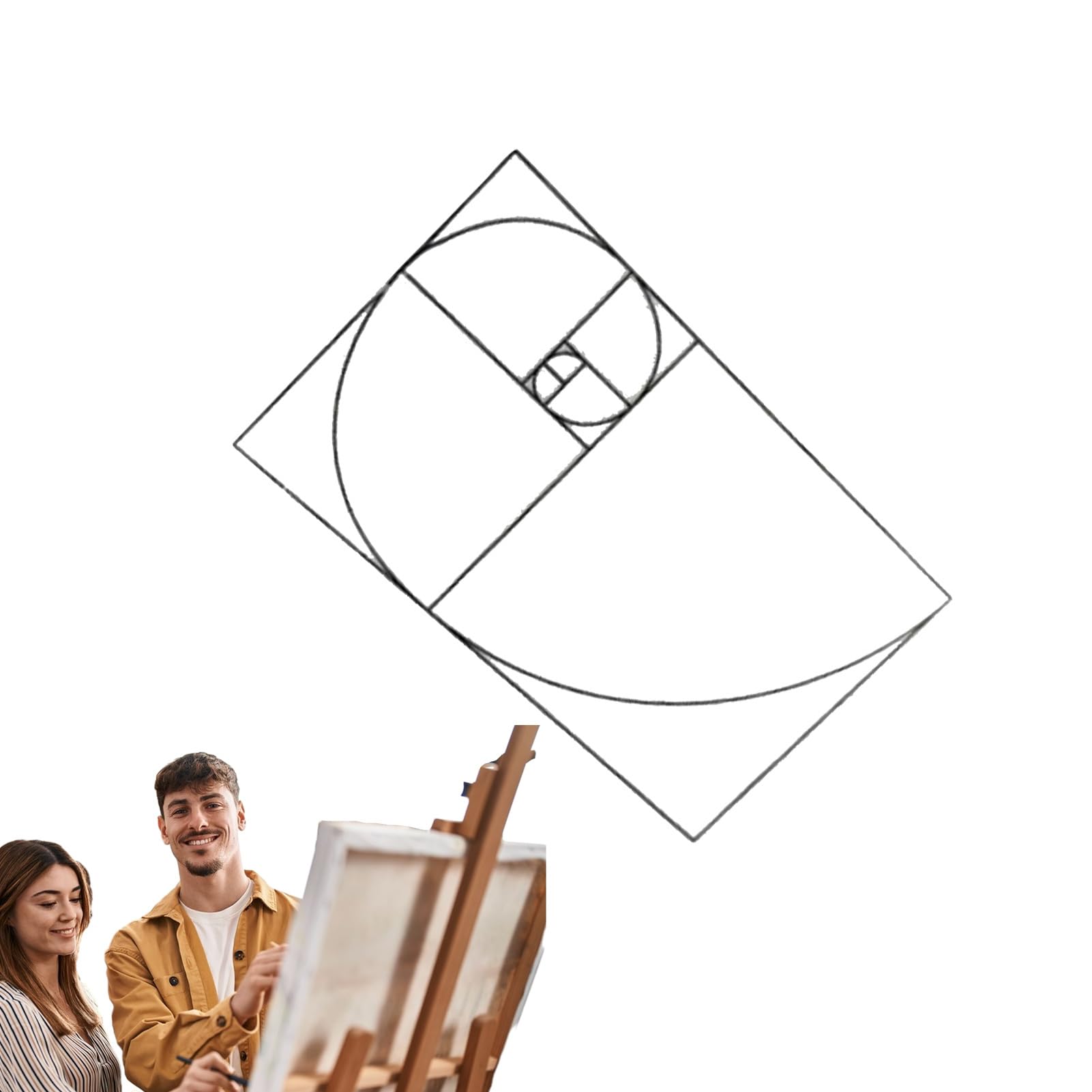 Jingan Black Golden Ratio Viewfinder | Golden Ratio Calipers | Clear Golden Section Viewer | Artist Viewfinder Grid Clear Golden Section Viewer | Golden Ratio Viewfinder View Catcher For Photographers & Artists
