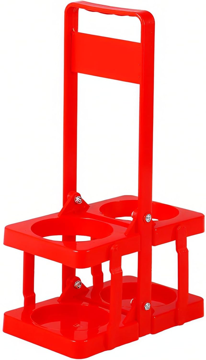 musbus Reusable Drink Carrier with Handle for Delivery Drivers, Portable Cup/Coffee Holder Accessories for Delivery, Foldable Drinks Caddy with Tray, Car Durable Plastic Festive Bottle, Vacation