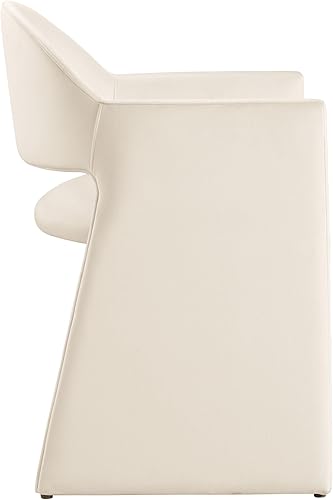 Miniatura 6 de Modway Talia Performance - Sillón de comedor de terciopelo en alabastro, moderna silla de comedor curvada con respaldo abierto, silla de barril de