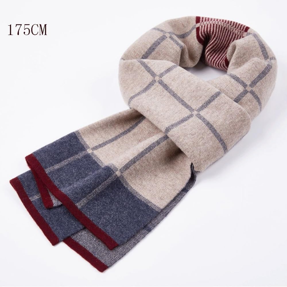 HBJWOV Men's scarf, scarf, winter warmth, casual European and American plaid