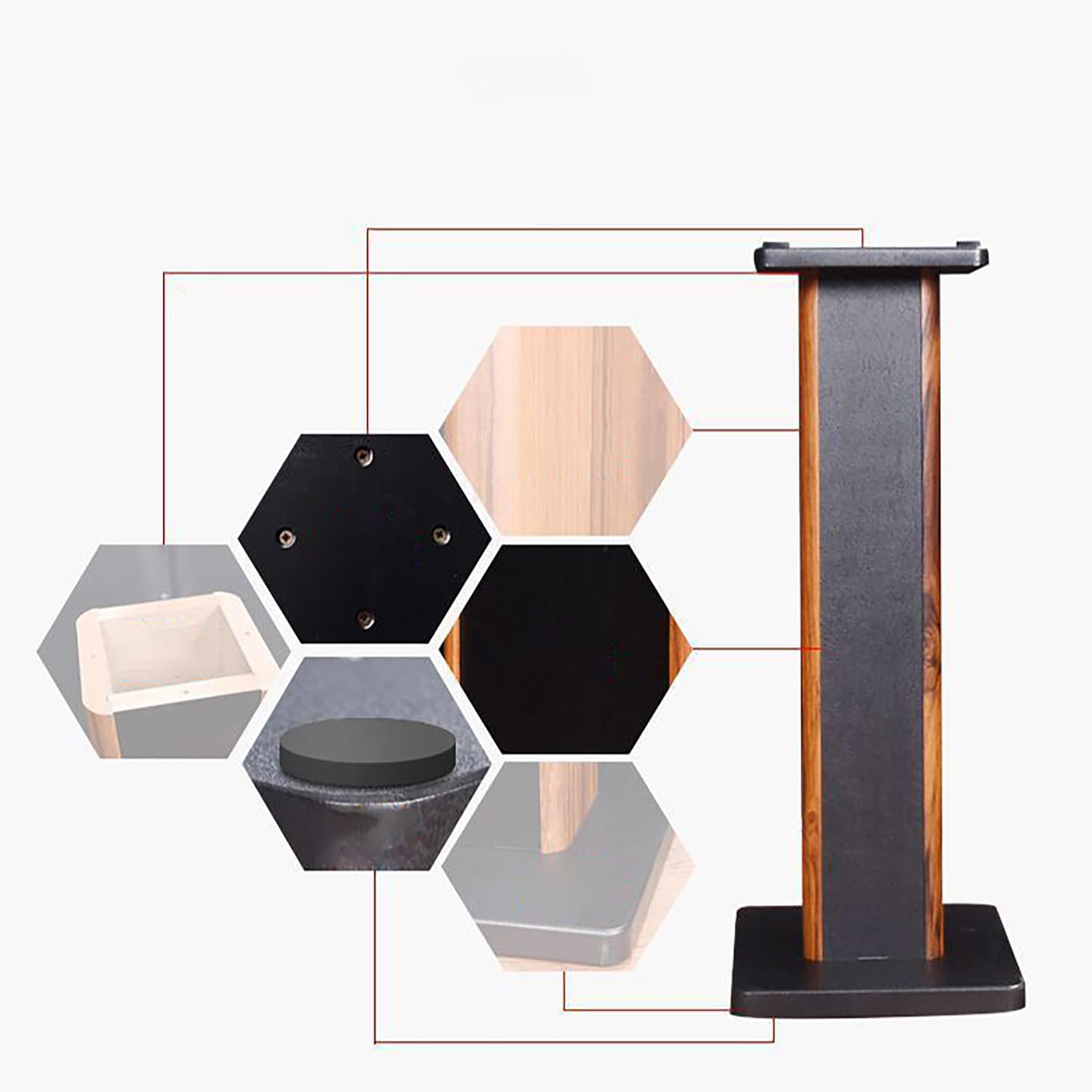 Supporti da terra per casse acustiche(60cm) per Diffusori per Diffusori Pesanti Diffusori Satellitari E Diffusori da Scaffale per Sistemi Audio Surround, Home Cinema