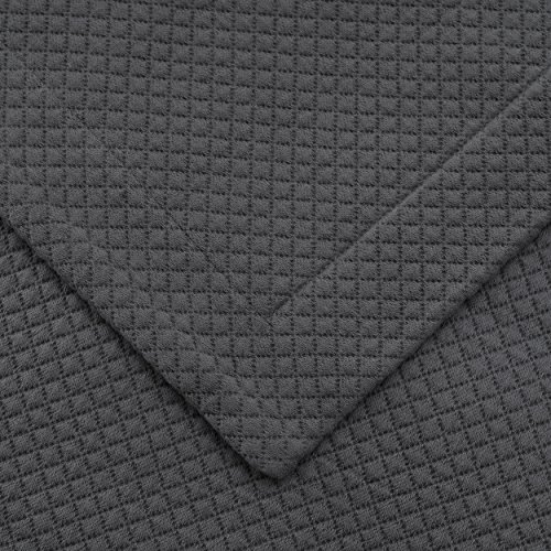 Image of BNM Oversized Solitaire Matelasse Cotton Bedspread, Jacquard Weave, Soft and Breathable, All-Season, Cozy and Lightweight, Perfect for Master or Guest Bedroom, Matching Pillow Shams, Grey, Twin