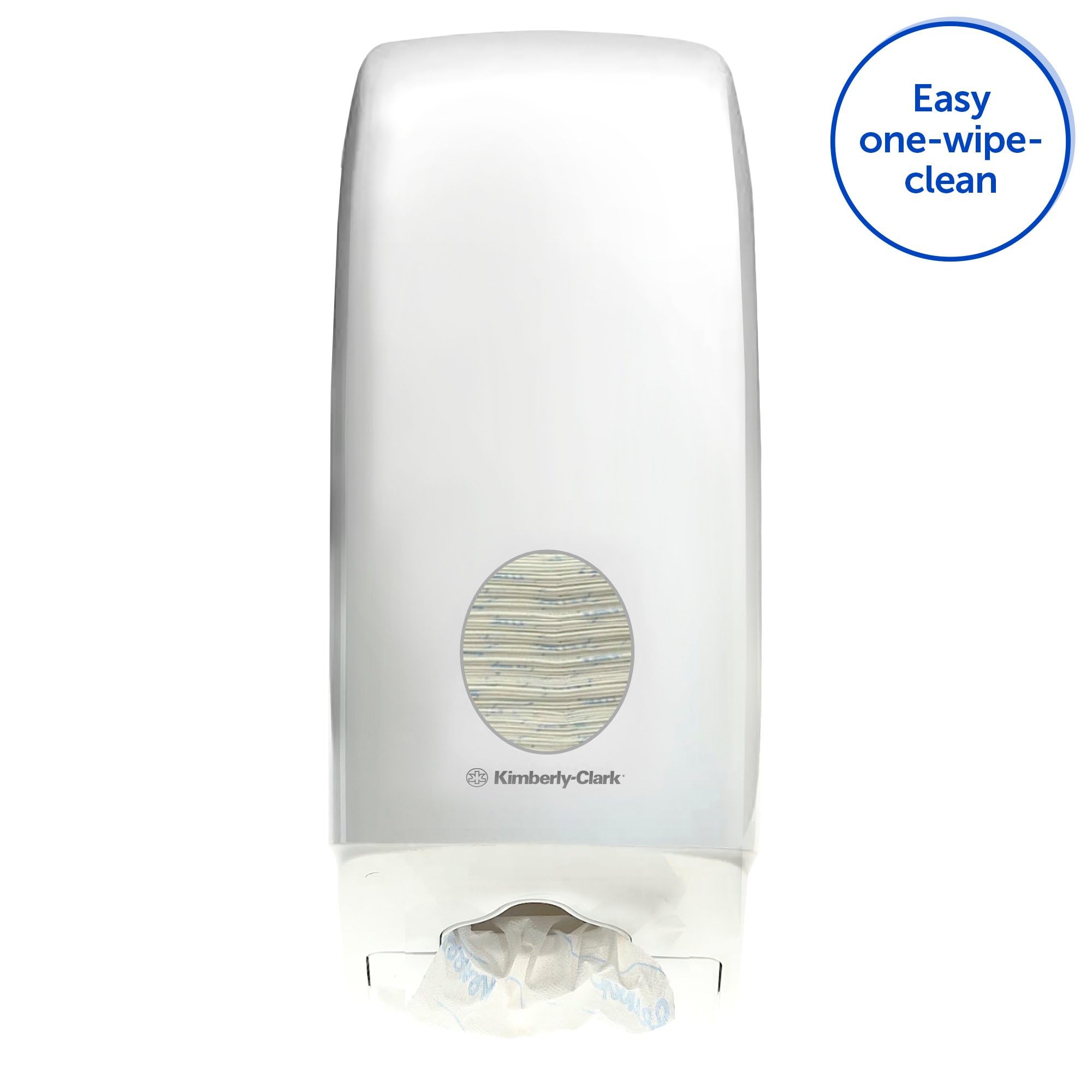 Dispensador de papel higiénico plegado Aquarius 6946 - 1 dispensador de papel higiénico blanco de una hoja