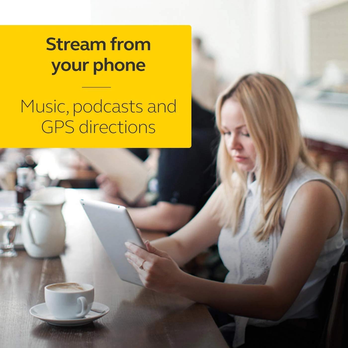 Jabra Talk 25 Auricolare Mono - Cuffia mono wireless per musica in streaming, GPS integrato e podcasts - Nero