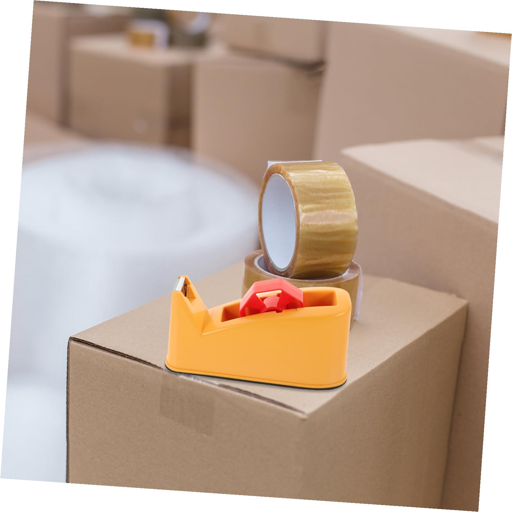 SEWACC Klebebandspender Mit Ergonomischer Kartonverpackungsgerät Für Einfaches Abrollen Und Schneiden Für Büro Und Zuhause Farbe Zufällig
