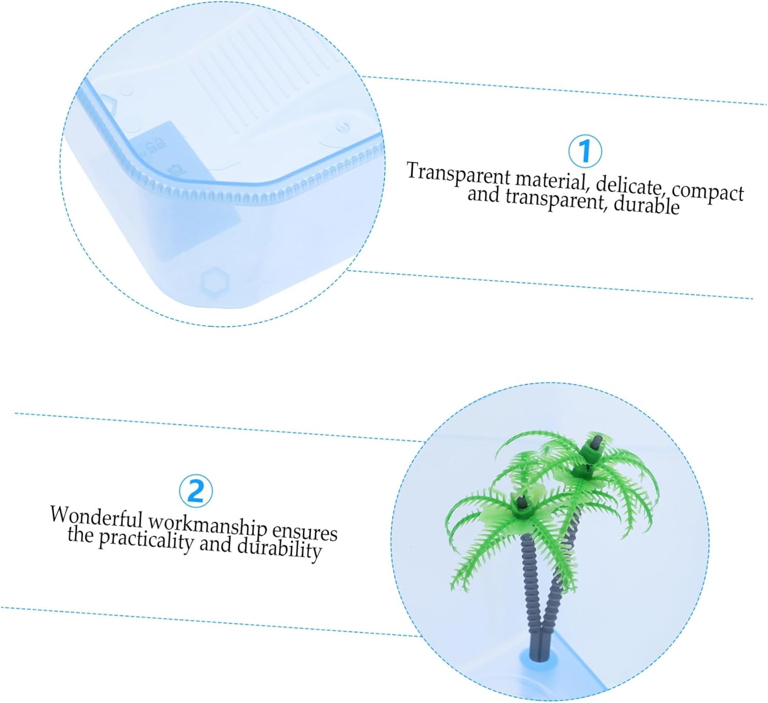 YARNOW 1Pc Amphibian Habitat Turtle Keeping Box Transparent Reptile Case for Turtles Frogs and Lizards Durable Pet Supplies Easy to Leak Design