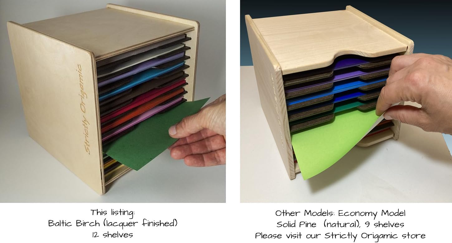 Origami Paper Case Box Organizer - for 6 inch Square Sheets - by Strictly Origamic