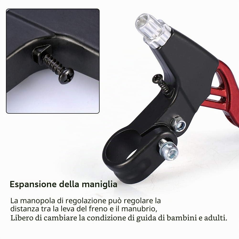 Tbest 1 paio di leve per freno bicicletta in lega di alluminio per bicicletta, 4 colori disponibili (rosso)