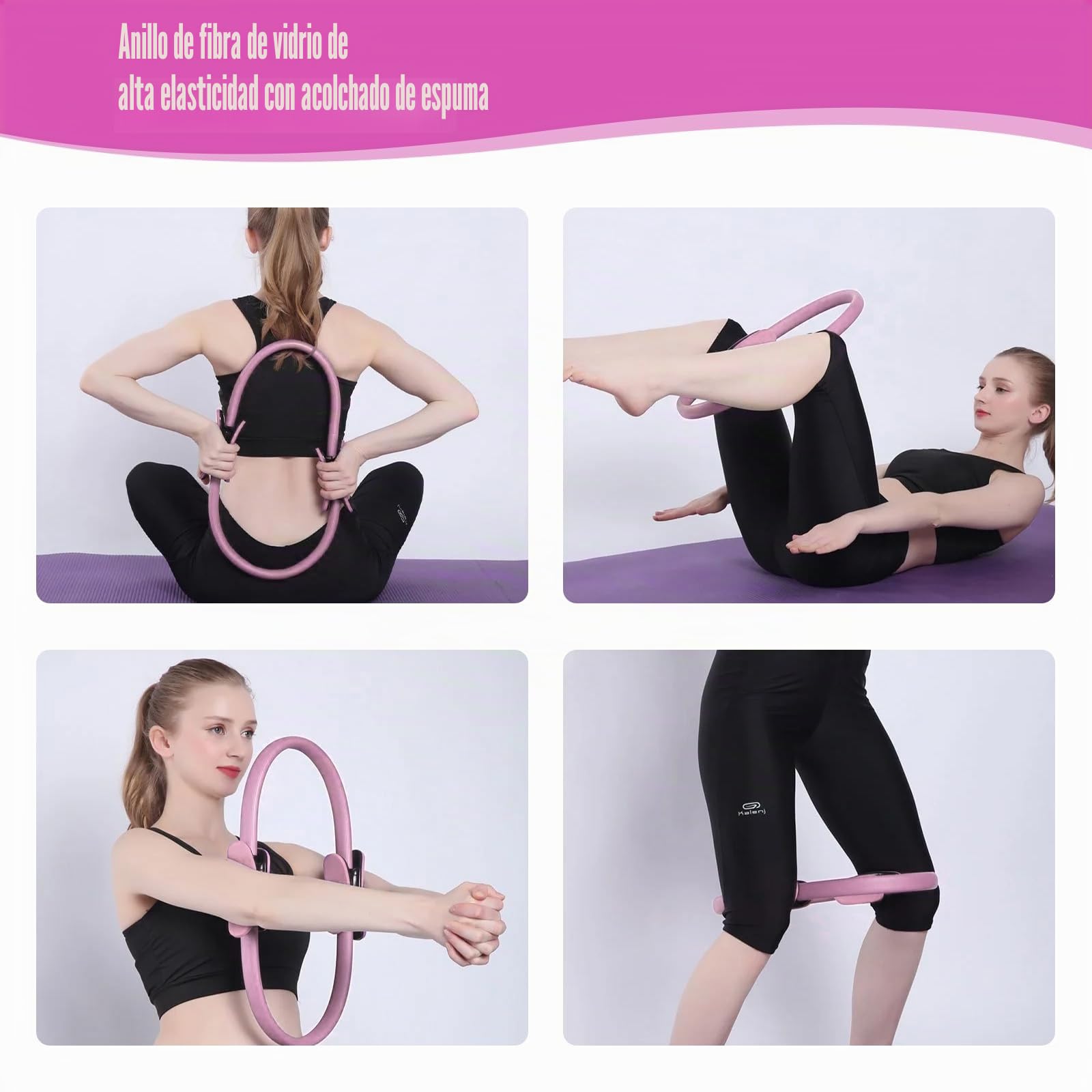 Kit de pilates Pro Elite de 13 piezas, círculo de pilates, juego de bandas de resistencia, pelota de yoga y bolsa de gimnasio para entrenamiento de cuerpo completo, equipo de gimnasio en