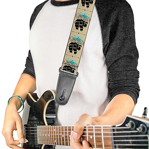 Buckle-down Gs-wdy380 Sangle de guitare – Black Pearl Bateau Tattoo/Splatter Blanc/noir/bleu, Large de 5,1 cm et 29–137,2 cm de long - Les Beatles, Paul McCartney, John Lennon, RIngo Starr, George Harrison Buckle-down Gs-wdy380 Sangle de guitare – Black Pearl Bateau Tattoo/Splatter Blanc/noir/bleu, Large de 5,1 cm et 29–137,2 cm de long – Image 3