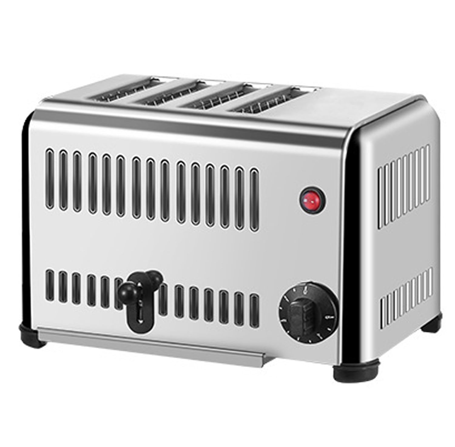 Komercyjny Wypiekacz Do Chleba, 4-Kromkowy Elektryczny Toster Ze Stali Nierdzewnej, Wyskakujący, Zimny Toster Stołowy, 5-Minutowy Szybki Toster Na 4 Kromki Z Tacą