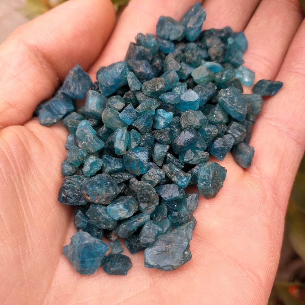 Cristal Natural Áspero Azul Natural Apatita Piedras Ásperas Cristal Grava Espécimen Boda Decoración Acuario (Tamaño : 1000g) Inicio Colecciones (Size : 500g)