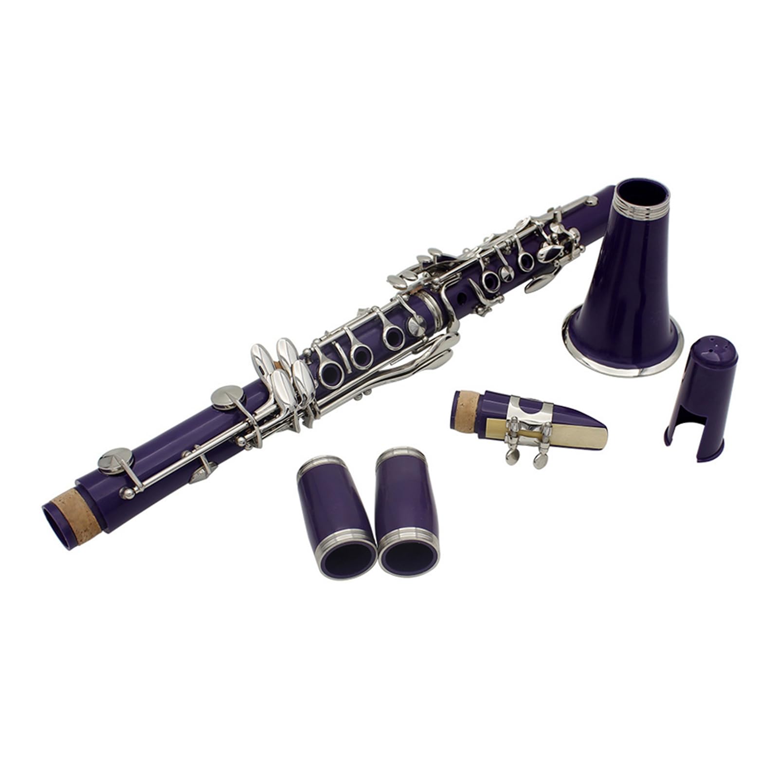 Clarinete BB de 17 Llaves, Instrumento Profesional de Viento de Madera, Diseño de ABS Liviano con Guantes, Tela de Limpieza, Destornillador y Estuche de Almacenamiento
