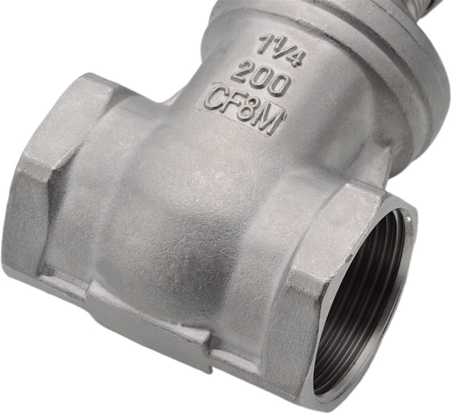 Stainless Steel Gate Valve DN15 DN20 DN25 DN32 Water Valve Switch Valve Female Thread Irrigation Valve Adapter for Water House(G1-1l4 DN32)