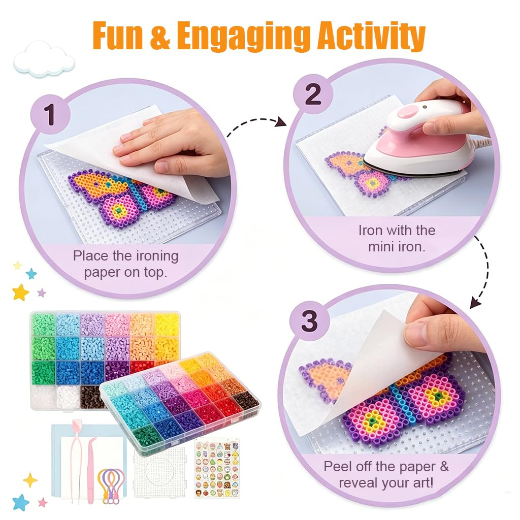 48 Color Fuse Beads Kit - Pixel Art Fun! -4
